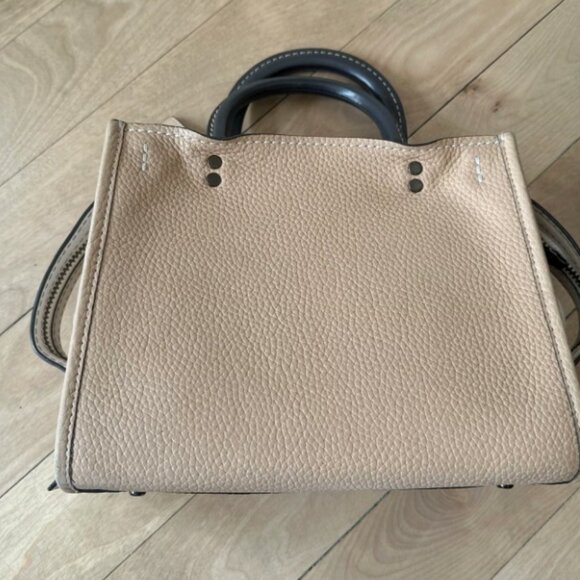 COACH 1941 ROGUE 25 BEECHWOOD COLOR BLOCK GLOVETANNED LEATHER SATCHEL BAG $595 - Picture 8 of 14